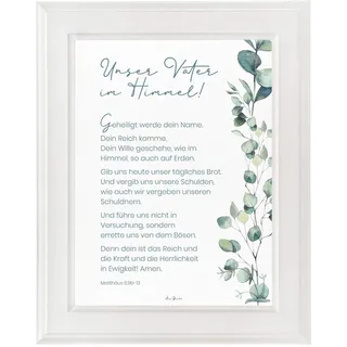 Aus Gnade Poster Vater unser Gebet · Christliche Poster · Deko · Wandgestaltung · ohne Rahmen · A3 · christliche Geschenke · Deutsch