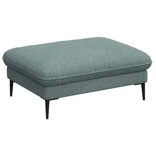 FLEXLUX Pouf Salino, Fußhocker, Sitzhocker, Polsterhocker, Kaltschaum & Stahl-Wellen, Füsse Schwarz blau