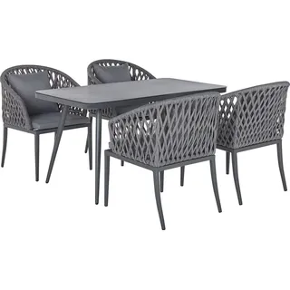 Beliani Gartenmöbel Set 4-tlg. Grau