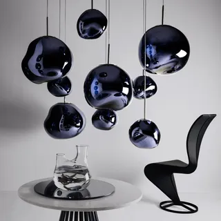 Pendelleuchte Tom Dixon, Melt Mini, dimmbar, Grau, für Wohnzimmer, Kunststoff, Design - 27