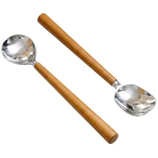 Marrakesch Orient & Mediterran Interior Besteck-Set 2er Set Skandinavisches Salatbesteck Akira 1 edel aus Edelstahl 30 cm (2-tlg), Edelstahl