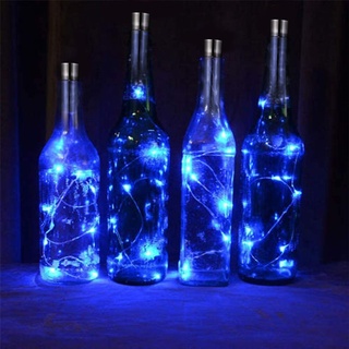 6 Stück Flaschenlicht 2M 20 LED Flaschen Lichterkette Batteriebetrieben Innen Party Hochzeit Weihnachten Deko, Blau