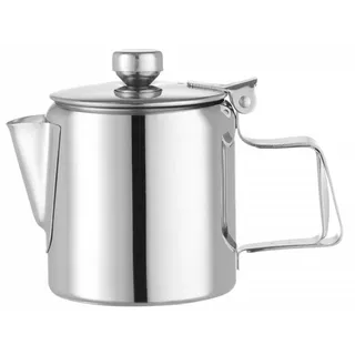 HENDI Kaffee-/Teekanne mit Klappdeckel, 0,2L, ⌀74x(H)95mm