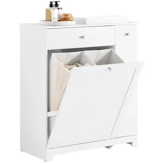 SoBuy BZR214 Badschrank 78 x 90 x 38 cm Weiß Holzwerkstoff