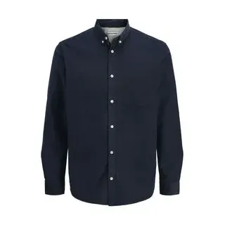 Jack & Jones Herren Freizeit Hemd JJECLASSIC CORD SHIRT Regular Fit Regular Fit 12278967 Blau S