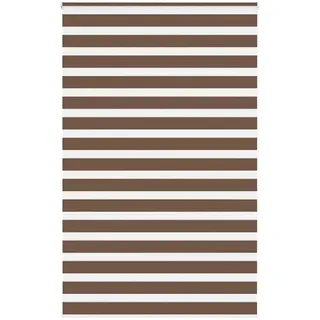 vidaXL Doppelrollo Zebrarollo 136 x 200 cm Braun