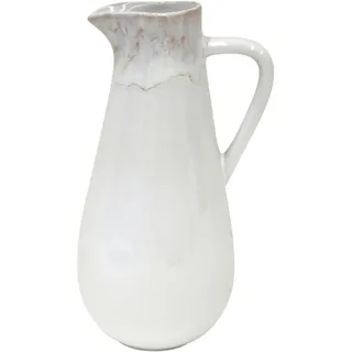 Costa Nova Krug Taormina, Weiß Hochglanz, Keramik, 1.65 L, 15x28x15 cm, Handmade in Europe, Kaffee & Tee, Kannen, Karaffen