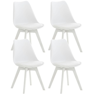 CLP 4er Set Stuhl Linares Kunststoff weiß/weiß