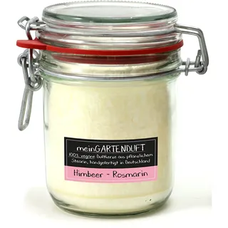 Candle Factory 100% vegane Duftkerze 60 Std. ohne Farbstoffe aus Pflanzlichen Stearin meinGartenduft Duft: Himbeer-Rosmarin