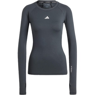 adidas Women's Techfit Long Sleeve Training Top Langärmeliges T-Shirt, Black, XL