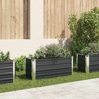Garten-hochbeet Anthrazit 100 X 40 X 45 Cm Verzinkter Stahl Vidaxl
