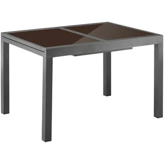 Gartentisch MERXX "Amalfi" Tische Gr. B/H/T: 90 cm x 75 cm x 120 cm, Tisch ausziehbar von 120cm - 180cm, grau (anthrazit) Klapptische je nach Variante auf 180-240cm ausziehbar