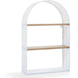 [en.casa] Wandregal Jäller 53 x 35 x 14 cm Weiß