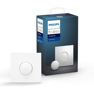 Philips Smart Button für Hue Lichtsysteme, smarter Dimmer zur Steuerung von Leuchten, kabelloser Lichtschalter ohne Installation, weiß