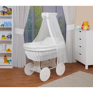 Waldin Stubenwagen Waldin Baby Stubenwagen-Set mit Ausstattung,XXL weiß
