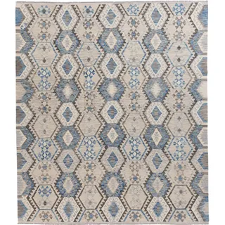 Nain Trading Orientteppich Kelim Afghan Heritage 259x295 Handgewebter Orientteppich, rechteckig, Höhe: 5 mm beige|blau