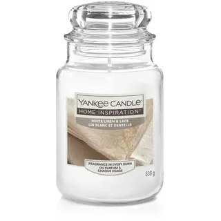 Yankee Candle White Linen & Lace Duftkerze 538 g weiß