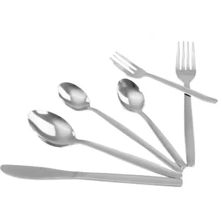 Solex TM 80 Kantinenbesteckset 264 teilig inklusive 24 Latte Macchiatolöffel - Silber