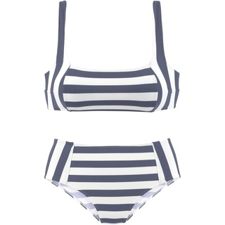 Bustier-Bikini, Gr. 36 - Cup C/D, marine-weiß, , 16511141-36 Cup C/D