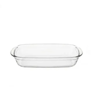Almina Auflaufform Ocuisine, Borosilikatglas, (1-St), aus Borosilikatglas, backofengeeignet & hitzebeständig weiß 2 l | 20 cm x 32 cm x 5 cm