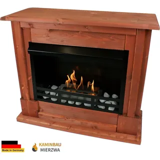 Ethanol und Gelkamin Modell Emily Deluxe Kirschbaum incl. 1 L Brenner aus Edelstahl