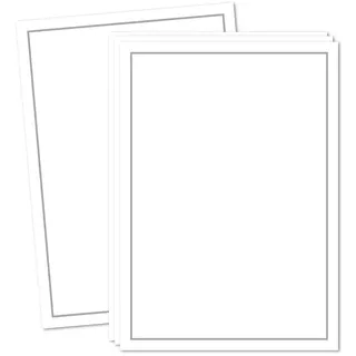 30x Trauerpapier DIN A4 Motiv: Trauerrand grau - Briefpapier Trauer 297 x 210 mm - 90 g/m2 Kondolenz Papier - Trauer Papiere by GUSTAV NEUSER