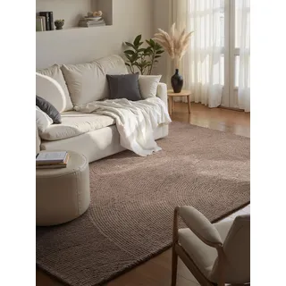 HANSE HOME Calmio Wollteppich 160 x 230 cm Grau/Taupe