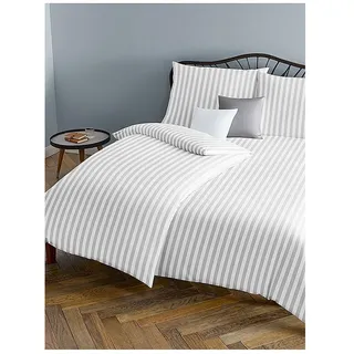 Fleuresse, Bettwäsche, Damast Bettwäsche Melk 70x90cm / 140x220cm Weiss (Bettwäsche Set, 140 x 220 cm)