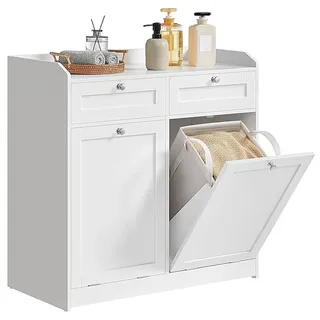 VASAGLE Badschrank 78,9 x 80,2 x 40 cm Weiß