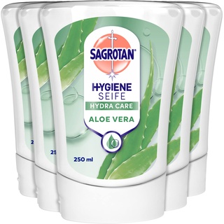 Sagrotan No-Touch Nachfüller Aloe Vera – Für den automatischen Seifenspender – 5 x 250 ml Handseife