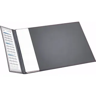 Läufer Tischaufsatz Schreibunterlage Ambiente Concerto Leder 45x65cm schwarz, pinke Zierna schwarz