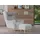 Ohrensessel Telford Fellimitat 77 x 106 x 92 cm Grau mit Hocker