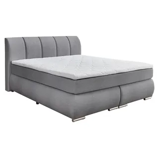 'massivart' Boxspringbett 180 x 200 cm H2 Grau