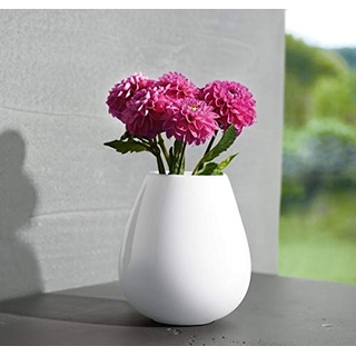 ASA Vase, weiß Ease D. 9 cm, H. 18 cm 91033005 ! Vorteilsset beinhaltet 2 x den genannten Artikel und Set mit 4 EKM Living Edelstahl Strohhalme