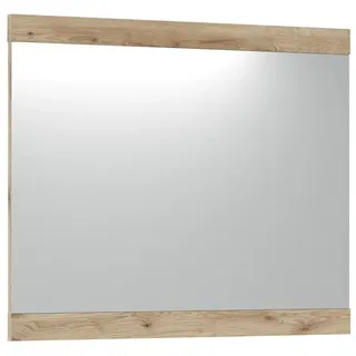 Lomadox Garderobenspiegel SUNBURY-129, Spiegel Flur, Diele, Eiche, 86x72x2,2 cm grau