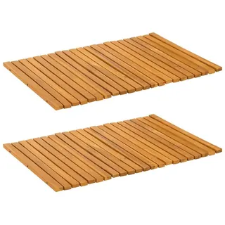 vidaXL Badematte Uni Braun 60 x 40 cm