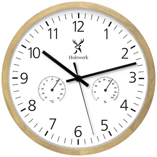 Holzwerk Germany Holzwerk Wanduhr 30 cm HW.Buche beige