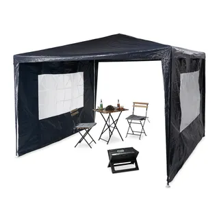 Pavillon 3x3 Gartenpavillon Partyzelt wasserabweisend leicht Festzelt wetterfest