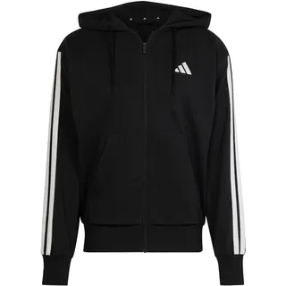 adidas Essentials 3-Streifen French Terry Reißverschlusspullover Black / White M