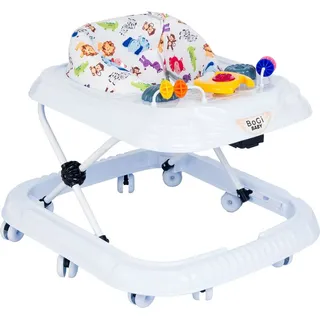 Tobi Gehfrei Lauflernhilfe Lauflernwagen Babywalker mit Spielset Weiß - Weiß
