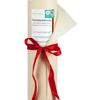 Sensalux Tischdeckenrolle wasserabweisend, 80g/m2, bis 45% Recyclat, 1,19m x 25m, Creme | Creme