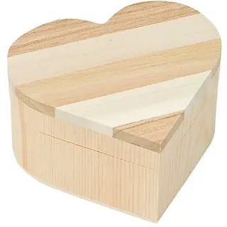 Schatulle "Herz" aus Holz, 11 x 11 x 5,7 cm