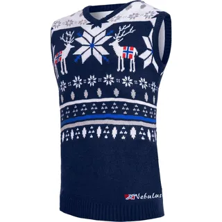 Nebulus Herren Pullunder Sleever, Warmer Pullunder, schicker Pullunder im Norweger-Style - M