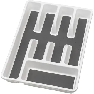 Wenko Besteckkasten Anti-Rutsch 5 Fächer 5 x 36,5 x 26,5 cm Weiß