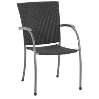 MWH Das Original MWH Salernos Stapelstuhl 42 x 66 x 89 cm schwarz
