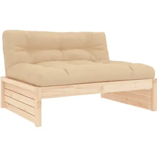vidaXL Mittelsofa, Gartensofa mit Kissen Latten-Design, Modular Holz Sofa für Garten Terrasse, Gartenmöbel Loungemöbel, Massivholz Kiefer