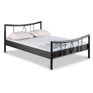 BED BOX Metallbett, Dunkelgrau, Metall, 100x200 cm, Schlafzimmer, Betten, Metallbetten