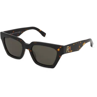 Tommy Hilfiger eyewear TH 2101/S Damen-Sonnenbrille Vollrand Cateye Acetat-Gestell, braun