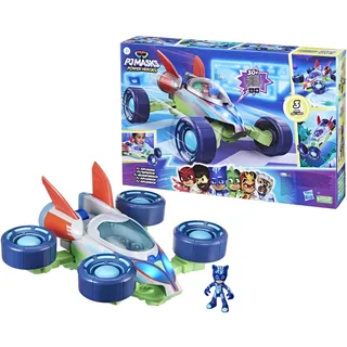 PJ Masks Power Heroes PJ Heldenfahrzeug, umbaubares Heldenblitz Fahrzeug der Powerhelden mit 3 Modi, Lichtern und Sounds