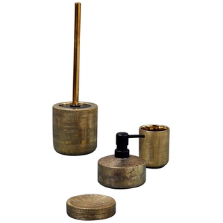 Badaccessoire-Set WENKO "Rivara" Badaccessoires-Sets goldfarben Bad-Accessoires Sets